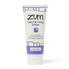 Zum Indigo Wild Lavender hand lotion bottle for dry hands.