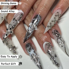 ZUMILLMN 3D metallic nail gems deliver durable shine for manicures