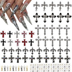 ZUMILLMN cross nail charms 100pcs variety for versatile nail art ideas