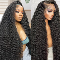 Zumuer 28-inch 13x6 deep wave lace front wig with natural look.