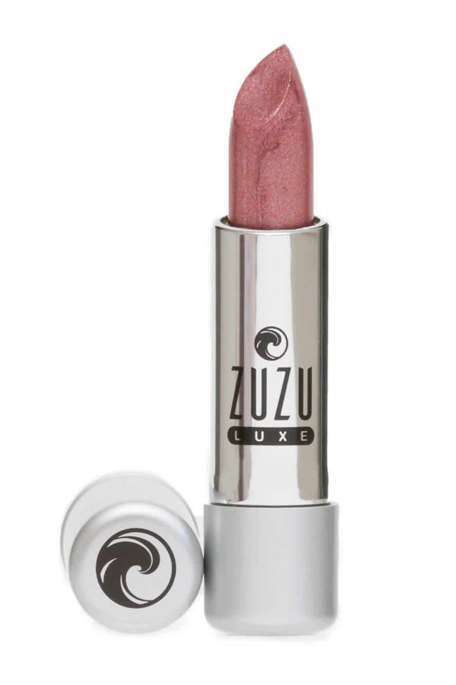 Zuzu Luxe creamy lipstick provides smooth texture for everyday wear.