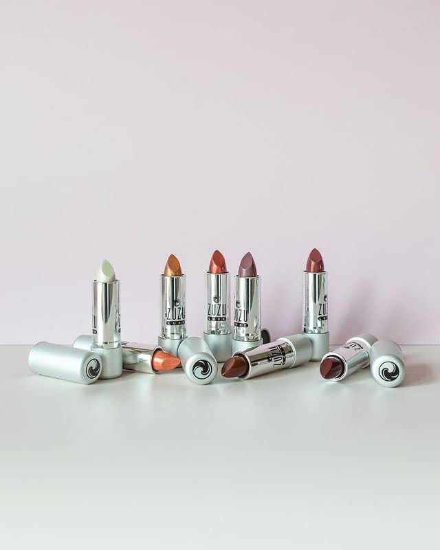 Zuzu Luxe Lip Color Chocolate Cherry label highlights gluten-free vegan non-GMO