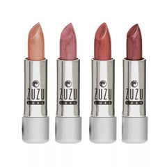 Zuzu Luxe Lipstick Patina packaging shown, emphasizing vegan, cruelty-free appeal.