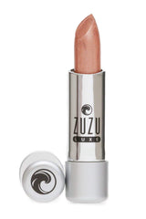 Zuzu Luxe Lipstick Patina swatch on arm shows rich color for everyday wear.