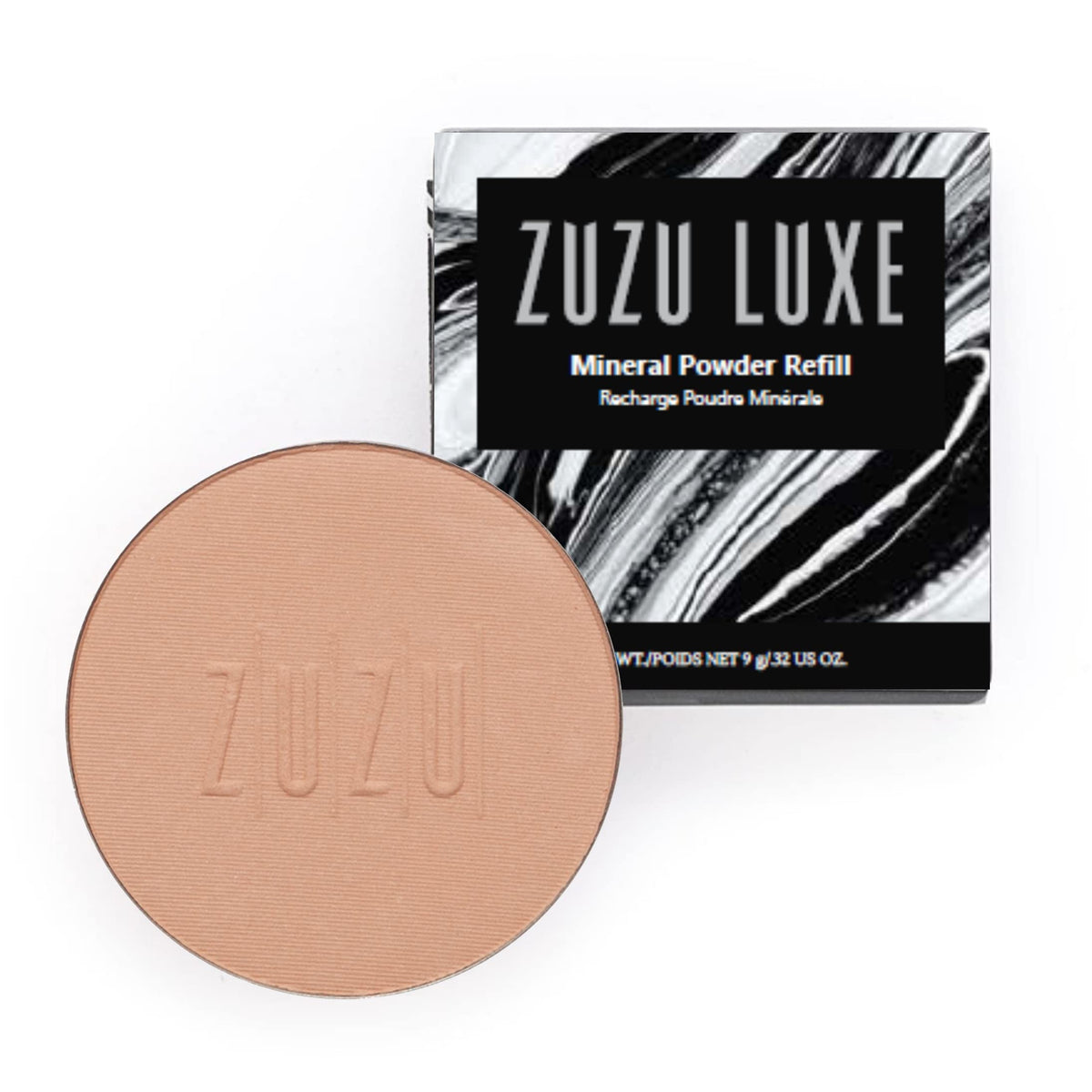 Zuzu Luxe mineral powder compact for on-the-go coverage with a natural finish.