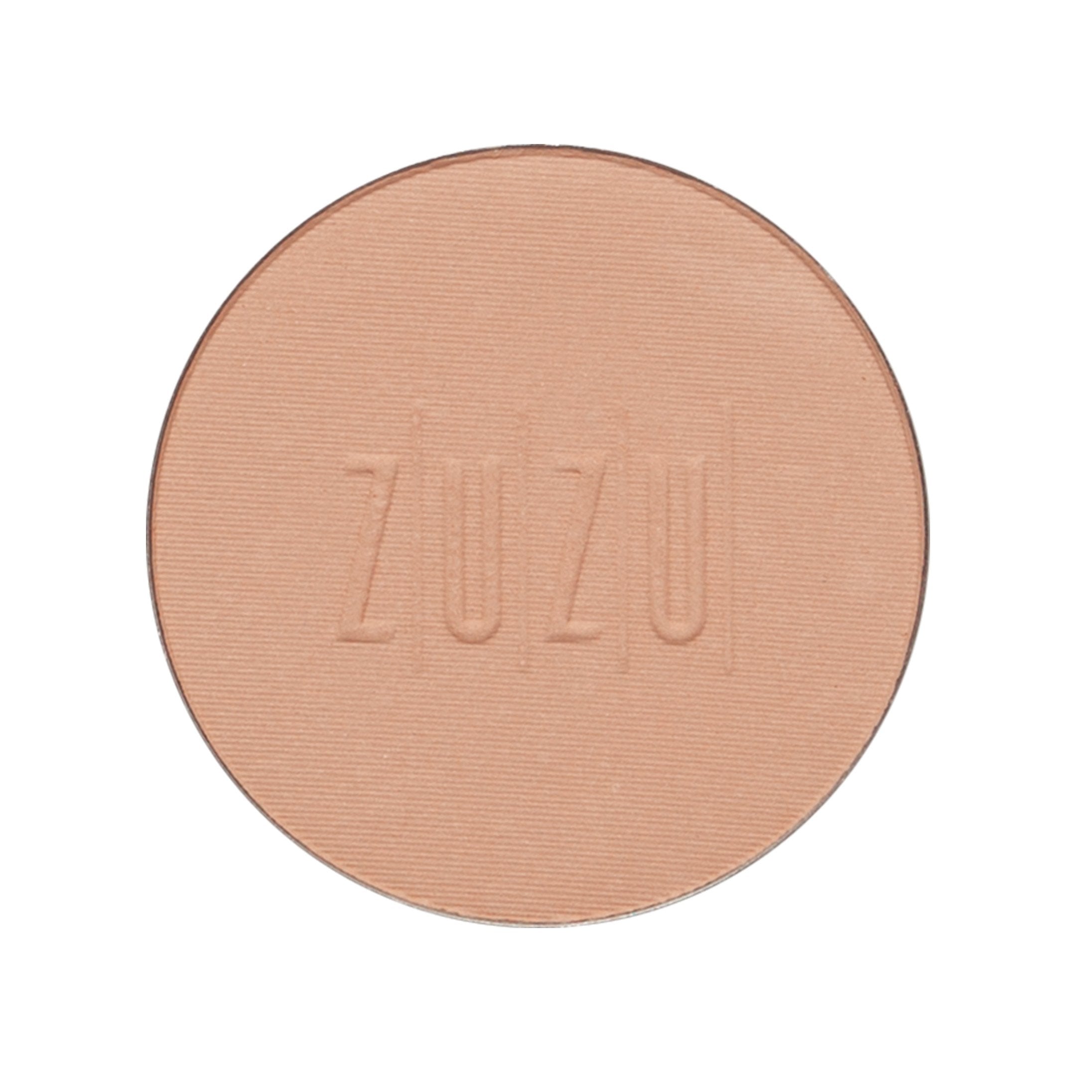 Close-up of Zuzu Luxe dual foundation texture for seamless medium to full coverage.