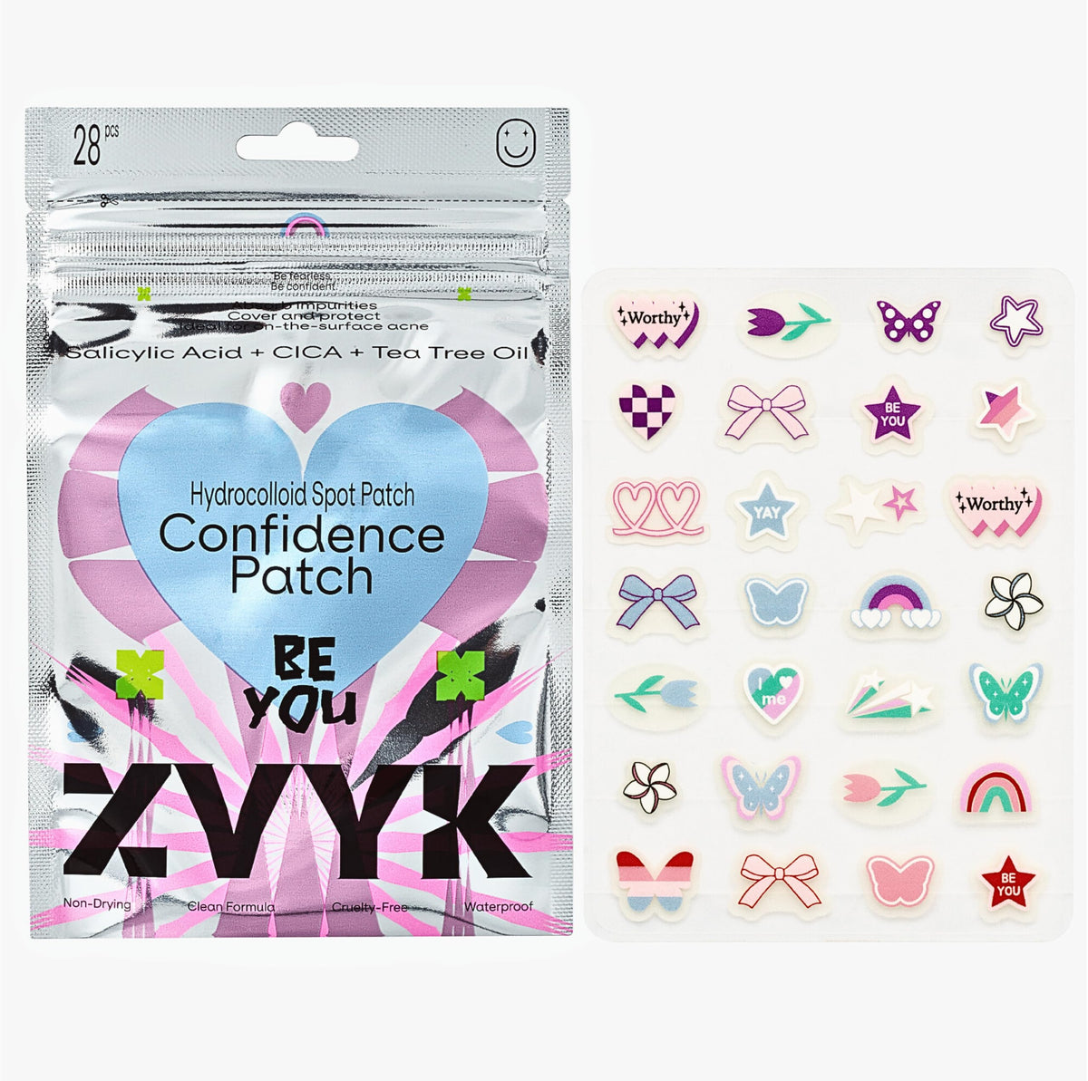 ZVYK pimple patches heart designs showcase cute style while protecting skin