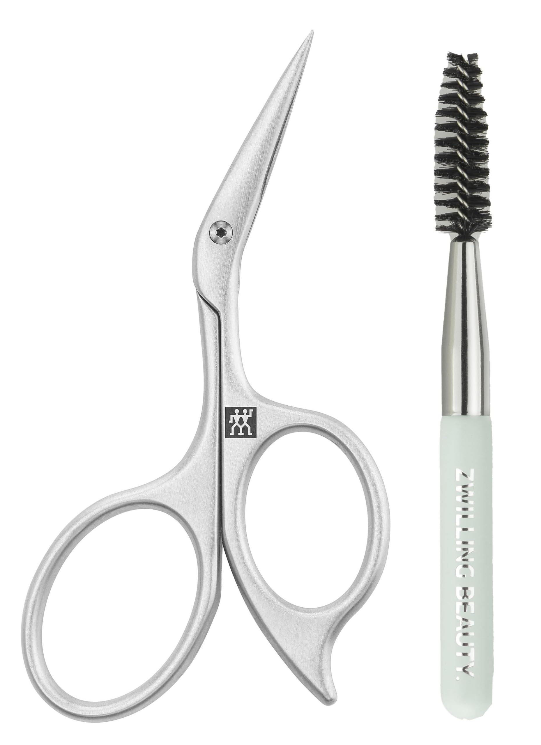 ZWILLING Beauty Twinox Eyebrow Scissors with angled blades for precise trimming.