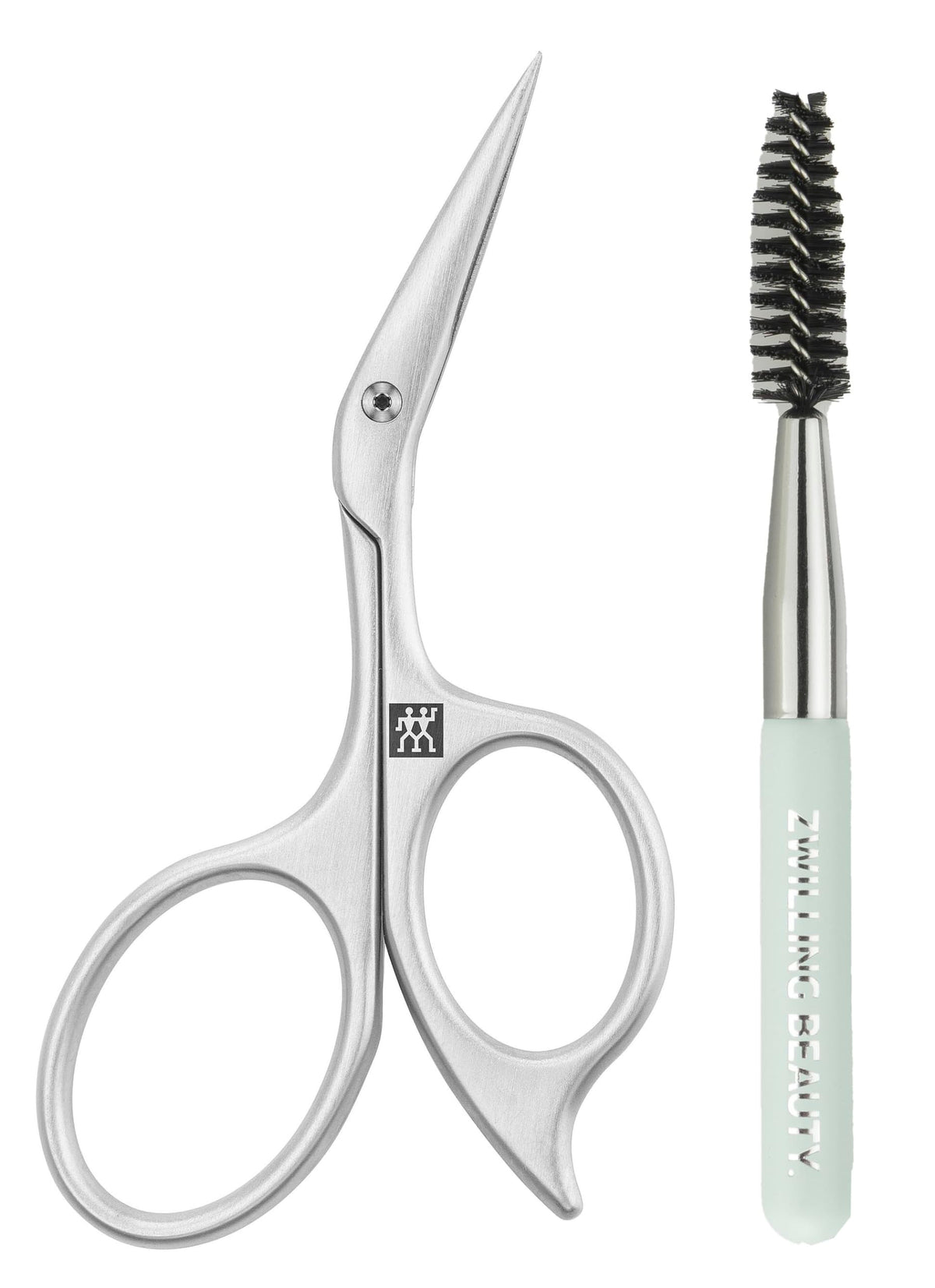 ZWILLING Beauty Twinox Eyebrow Scissors with angled blades for precise trimming.