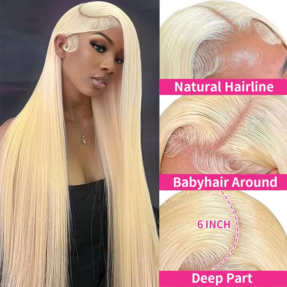 ZWJSH 613 HD 13x6 lace-front with Swiss lace melts seamlessly on skin tones.