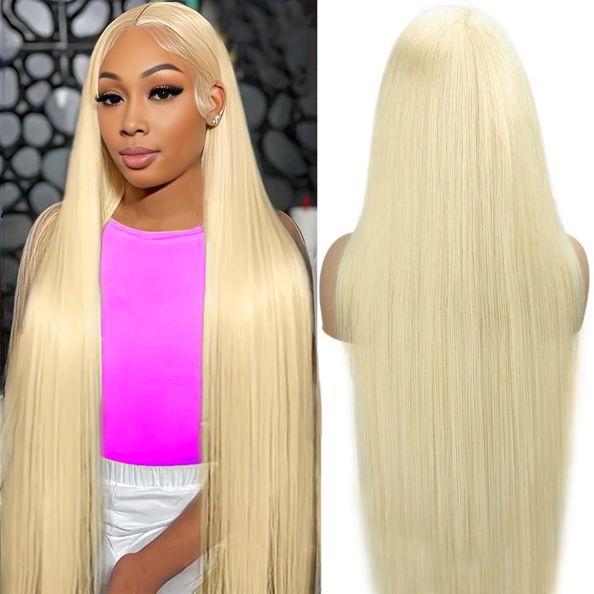 ZWJSH 613 lace-front wig in blonde, smooth natural-looking hair for daily styling.