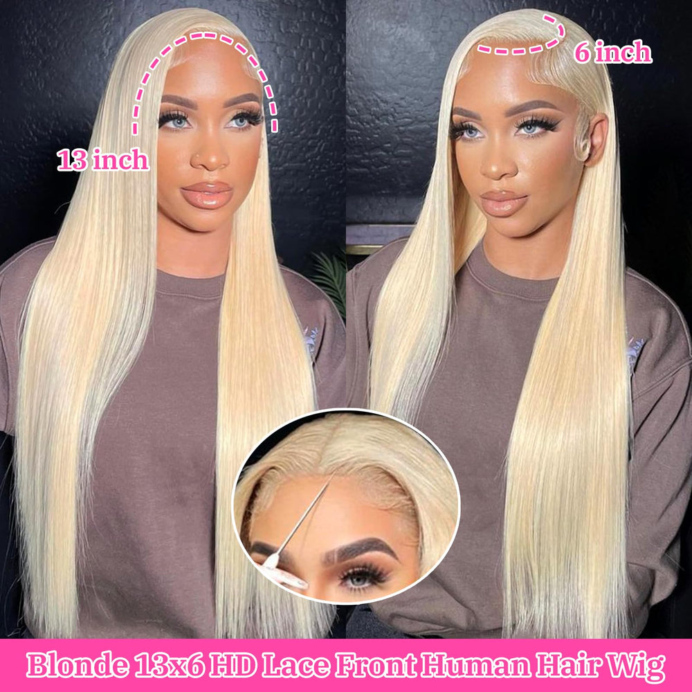 ZyBeidi 13x6 HD transparent lace front detail for seamless scalp look.