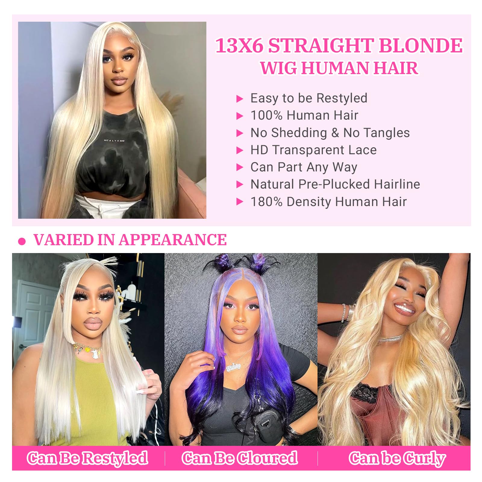 ZyBeidi honey blonde human hair wig with rich color and shine.