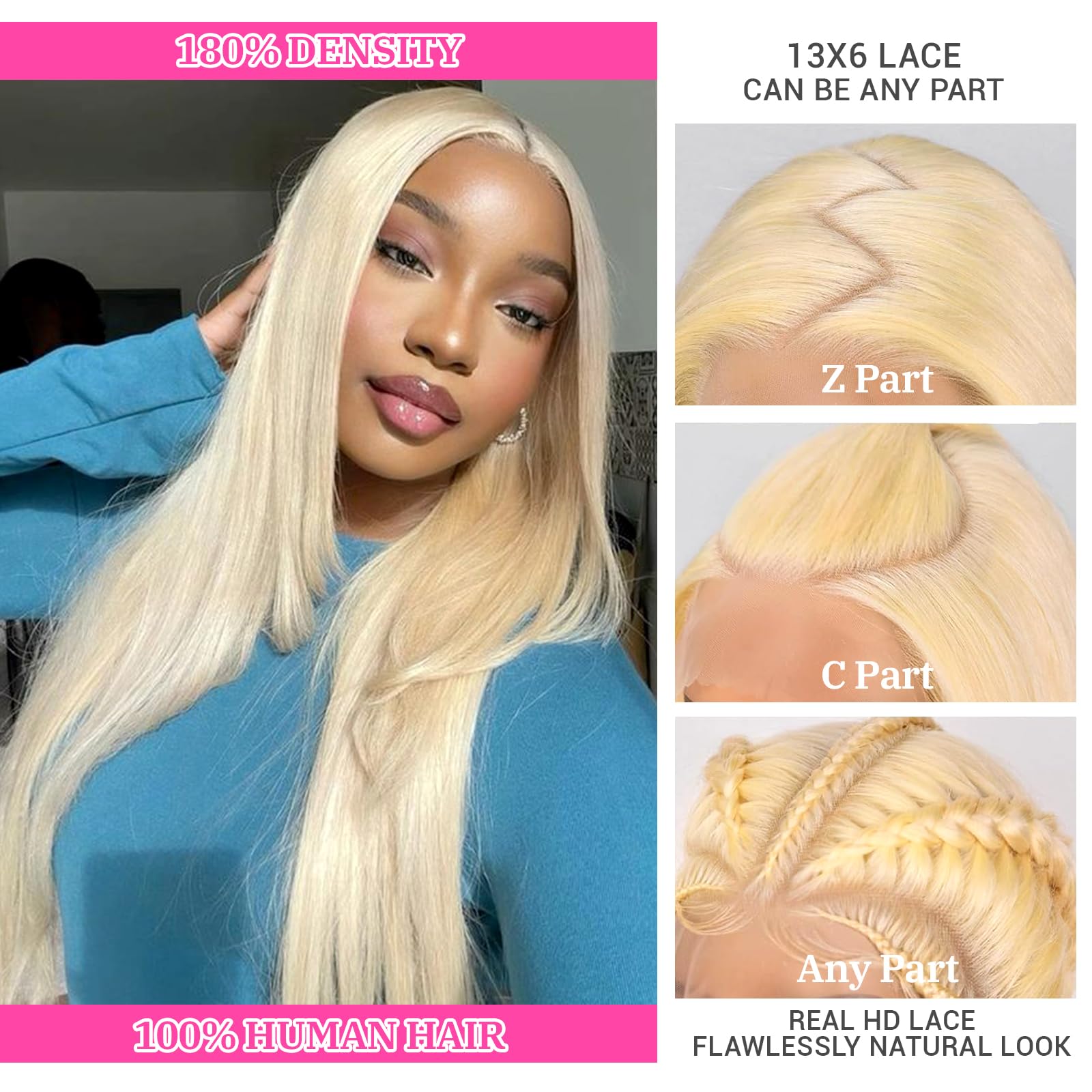 ZyBeidi medium-cap wig with four combs for secure fit and comfort.