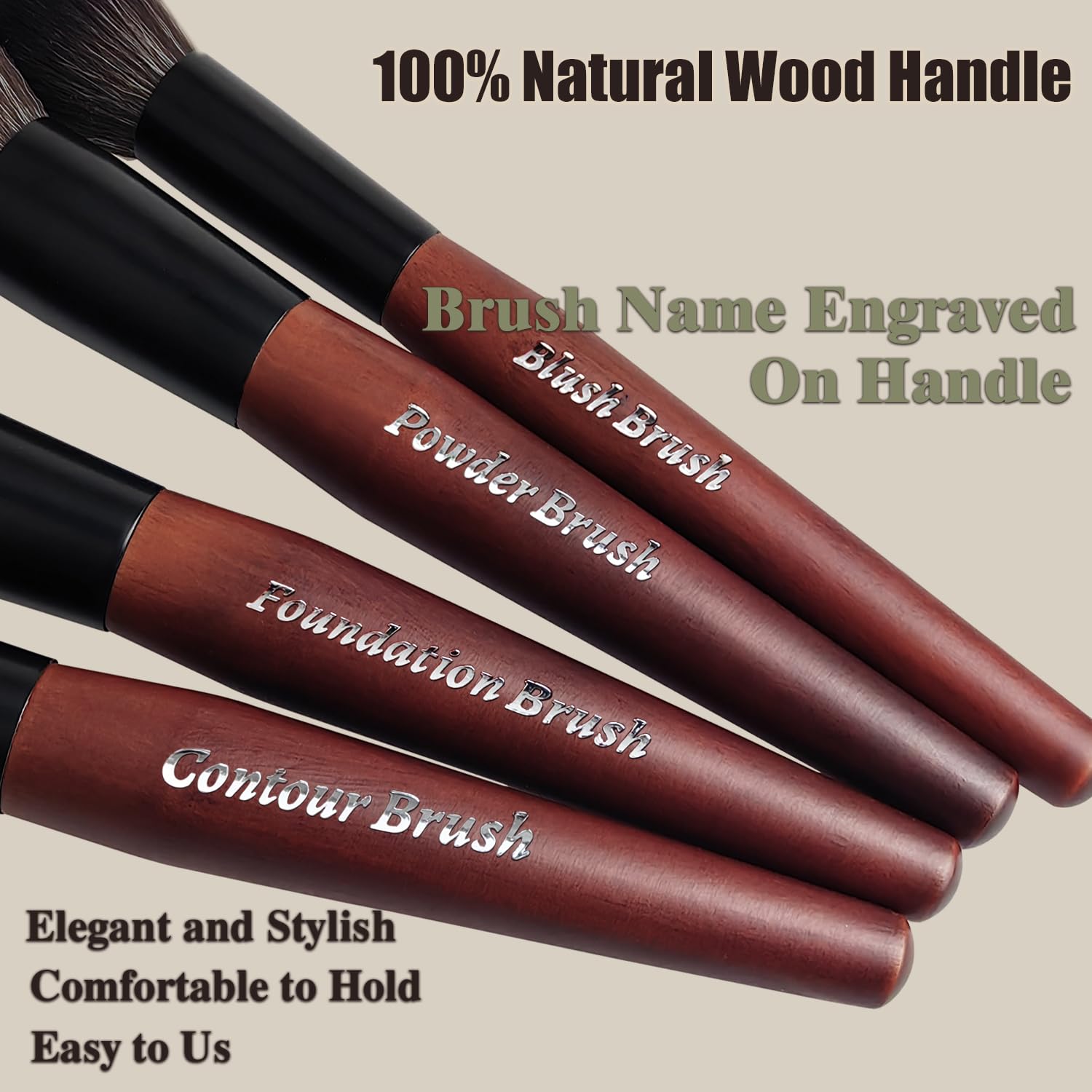Zylsnice contour brush wood handle for precise sculpting