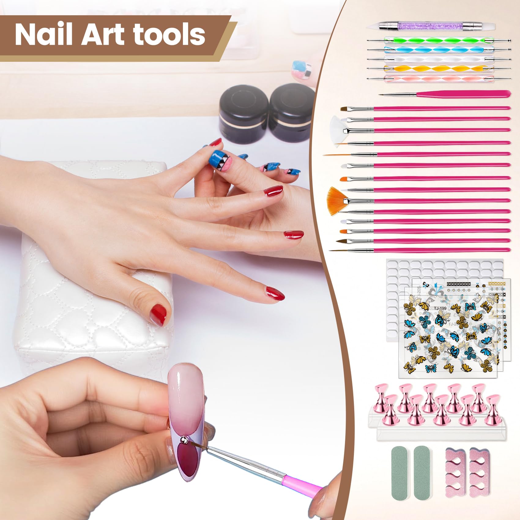 Zyluria magnetic nail stand for stable storage and drying.