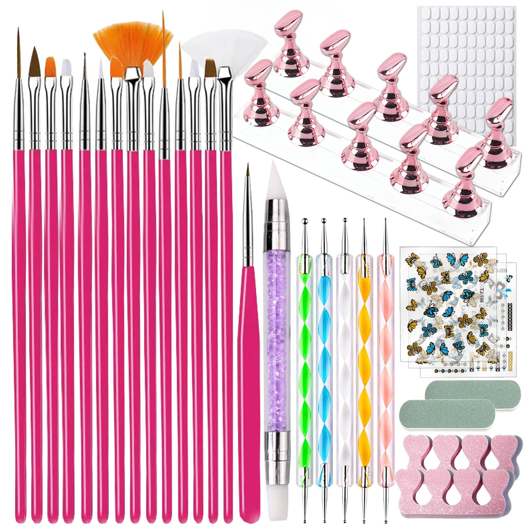 Zyluria nail art brushes collection for precise lines and smooth color application.