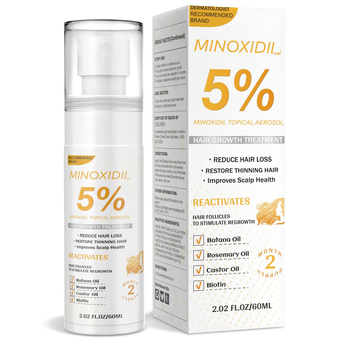 ZYXN Minoxidil 5% bottle for daily hair growth support.