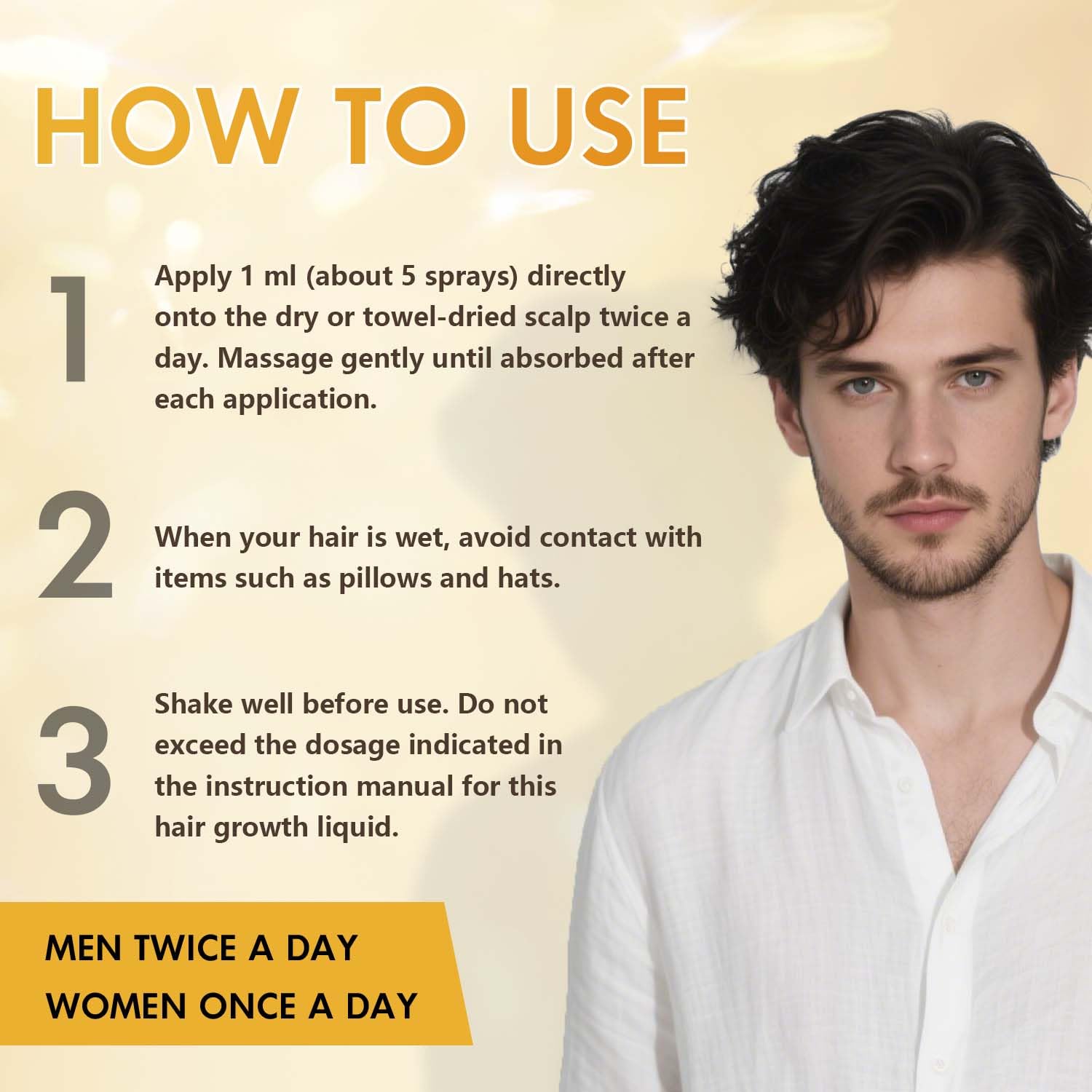 ZYXN Minoxidil supports all hair types and styles.