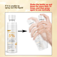 ZYXN Minoxidil spray shows quick absorption with a non-greasy feel.