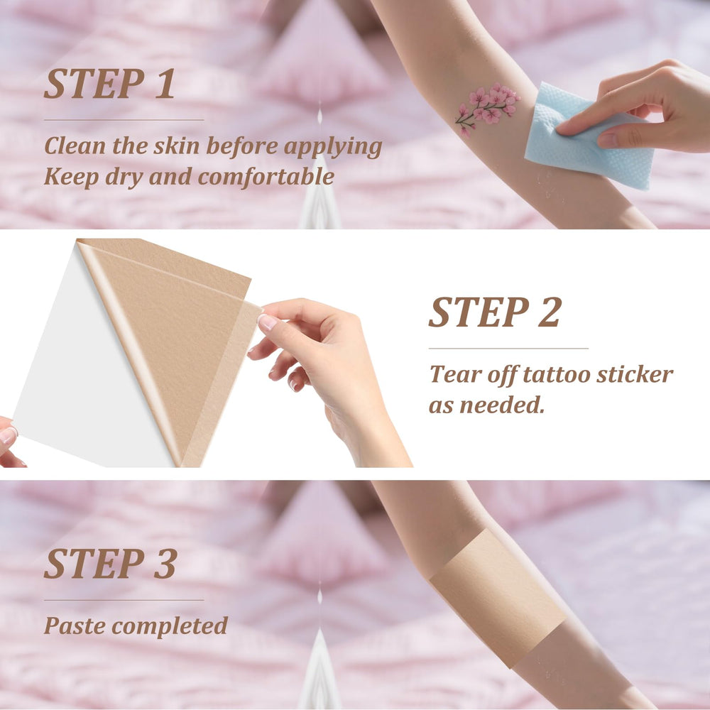 ZZBUY tattoo cover up patch breathable non-woven fabric allows skin to breathe.