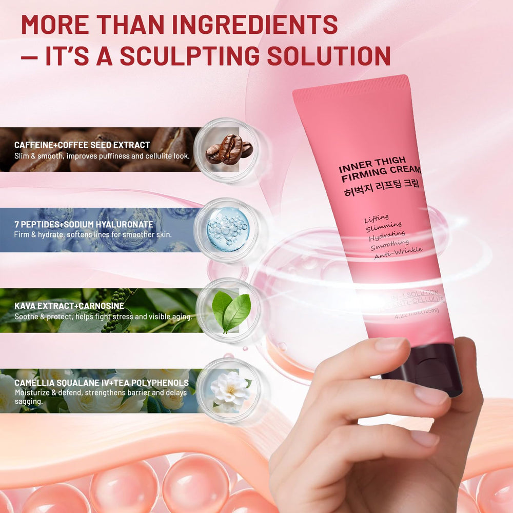 ZZILME application on inner thigh demonstrates easy, smooth spread for targeted use.
