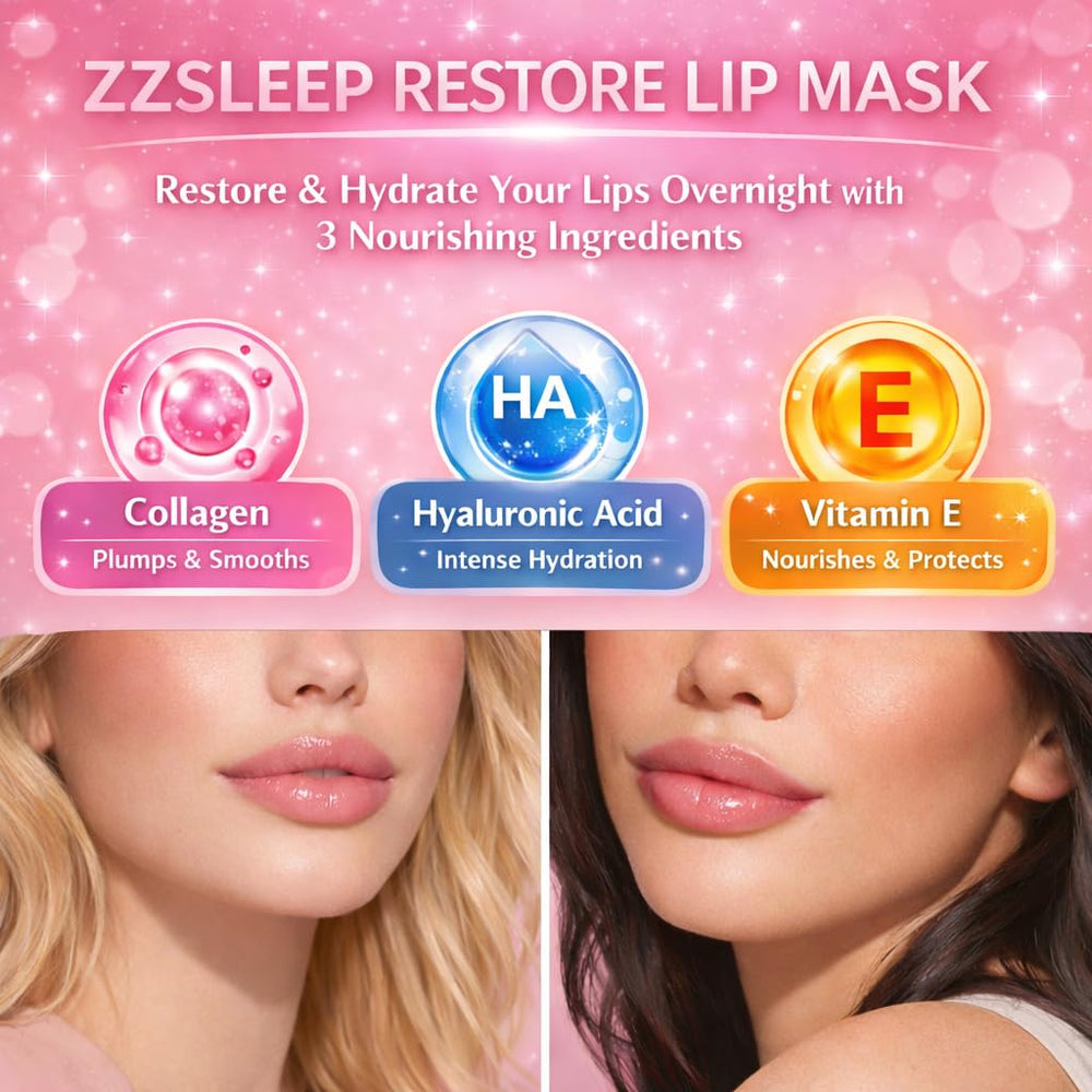 ZZSLEEP Restore Lip Mask close-up shows smooth application for comfortable wear.