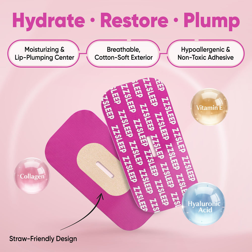 ZZSLEEP Restore Lip Mask collagen-hyaluronic-acid patch nourishes lips overnight.